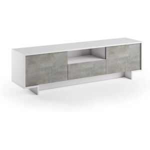 TERRANEO Mobile per TV frame L 170 x H 48 x P 42 cm bianco e grigio