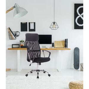 REBECCA MOBILI Sedia Poltrona Direttore Nera Smart Working Ufficio 113/123x57,5x58,5