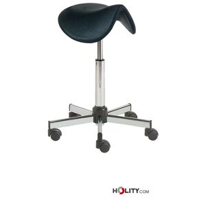 Sgabello Medico A Sella Base Cromata H666_44