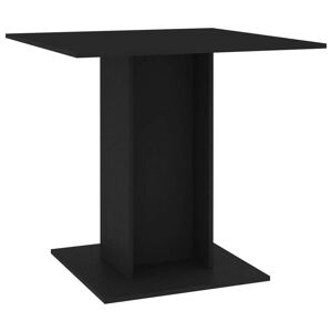 vidaXL Tavolo da Pranzo Nero 80x80x75 cm in Legno Multistrato