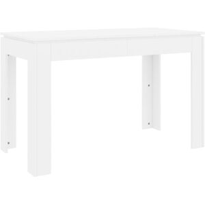 vidaXL Tavolo da Pranzo Bianco 120x60x76 cm in Legno Multistrato