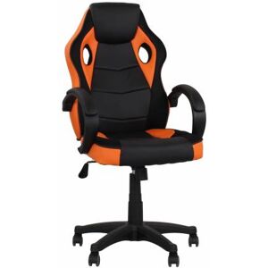 COMPRALO NEW Poltrona Gaming Gioco Imbottita Ecopelle Ragazzi Ufficio Ergonomica Nero Arancio