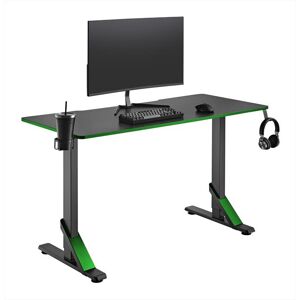 AAAMAZE Scrivania Gaming Desk Con Altezza Regolabile-nero