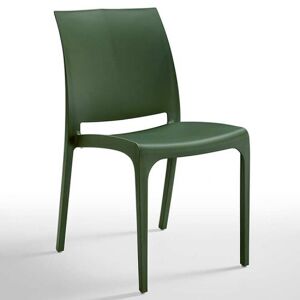 garneroarredamenti Set 4 sedie in polipropilene impilabili verde Tape Gihome®