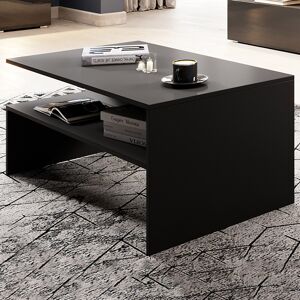 garneroarredamenti Tavolino da salotto design 100x45cm nero Emotion Gihome®