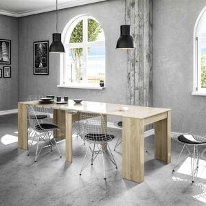 garneroarredamenti Tavolo consolle allungabile 51/237cm rovere naturale Asia Gihome®