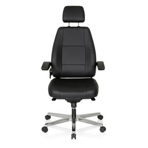 hjh OFFICE 24 HOURS pelle - Sedia girevole XXL  Nero