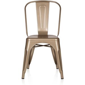 hjh OFFICE VANTAGGIO COMFORT - Sedia bistro Champagne metallizzato