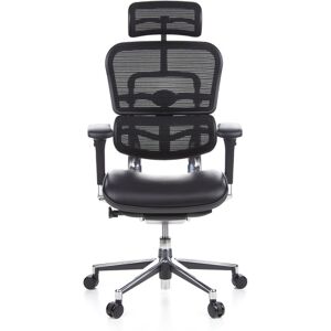 hjh OFFICE ERGOHUMAN pelle/mesh - Poltrona di lusso  Nero