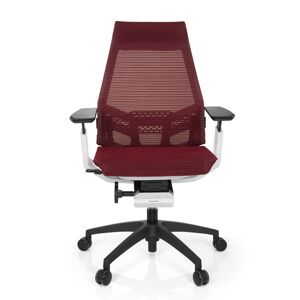 hjh OFFICE GENIDIA SMART WHITE   tessuto di maglia - Sedia da ufficio professionale Rosso / bianco