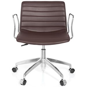 hjh OFFICE LEVI - Sedia Home Office Marrone