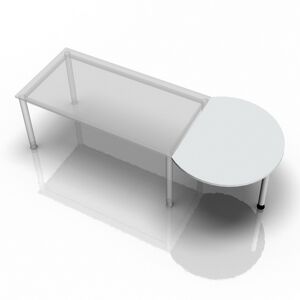 hjh OFFICE PRO BA80 - tavola di estensione 80x100 grigio