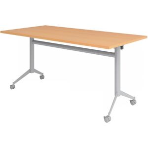 hjh OFFICE PRO KALA 16   Tavolo pieghevole mobile   160 cm   argento - Tavolo della conferenza Faggio 160x80