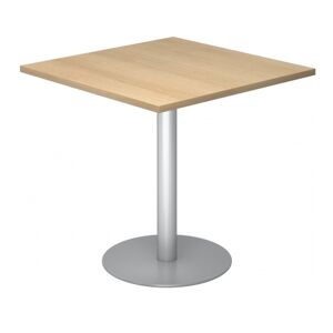 hjh OFFICE PRO BISTRO F88Q S - Sistema tavolo da conferenza 80x80 Quercia argento