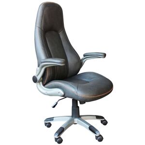 Milani Home poltrona da gaming ergonomica con poggiatesta e supporto lombare sedia da lavor Grigio 68 x 123 x 67 cm