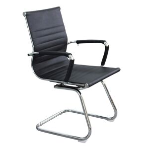 Milani Home sedia da ufficio ergonomica con poggiatesta e supporto lombare sedia da lavoro Nero 60 x 95 x 60 cm