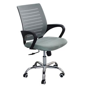 Milani Home sedia da ufficio ergonomica con poggiatesta e supporto lombare sedia da lavoro Grigio 56 x 104 x 58 cm