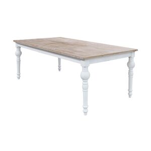 Milani Home tavolo vintage in legno 200x100 di design moderno vintage Marrone 200 x 76 x 100 cm