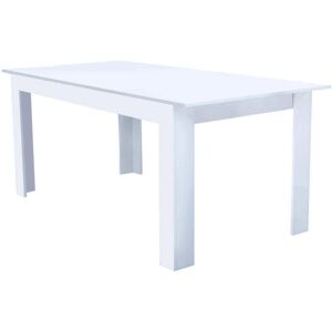 Milani Home tavolo da pranzo allungabile in legno di design per sala da pranzo 160/200x90x7 Bianco 160 x 74.5 x 90 cm