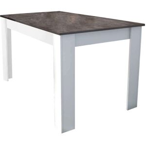 Milani Home tavolo da pranzo in legno di design per sala da pranzo 140x80x75 h Grigio scuro 138 x 74.5 x 80 cm