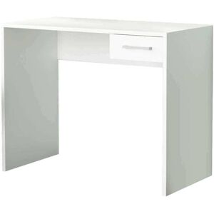 Milani Home scrivania di design per studio con cassetto 90x45x74 h Bianco 90 x 45 x 74 cm