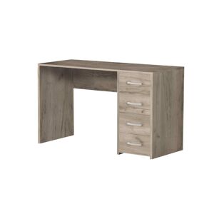 Milani Home scrivania di design per studio con cassetti 120x50x70 h Rovere grigio 120 x 50 x 70 cm