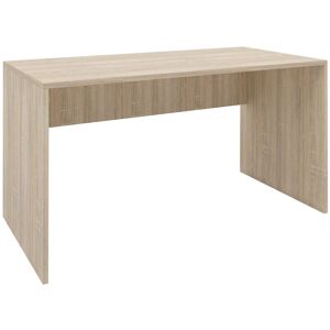 Milani Home scrivania di design per studio moderna 138,5x75x68 h Marrone 135 x 67 x 74 cm