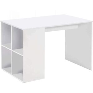 Milani Home scrivania di design per studio moderna con cassetti 117x73x75 h Bianco 138 x 52 x 95 cm