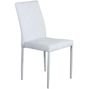 Milani Home sedia da pranzo moderna di design contemporaneo per sala da pranzo cm 41 x 50 x Bianco 40 x 91.5 x 44 cm