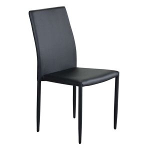 Milani Home sedia da pranzo moderna di design contemporaneo per sala da pranzo cm 41 x 50 x Nero 41 x 90 x 43 cm