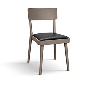 Milani Home sedia moderna in legno con seduta in di design moderno industrial cm 48 x 45,5 Marrone x x cm