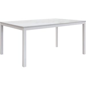 Milani Home Tavolo da pranzo allungabile di design moderno industrial cm 80 x 140/200 x 77 h Bianco x x cm