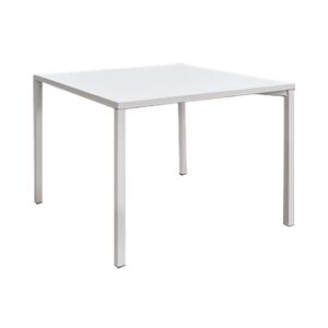 Milani Home tavolo da pranzo quadrato di design moderno industrial cm 55 x 55 x 45 h Bianco x x cm