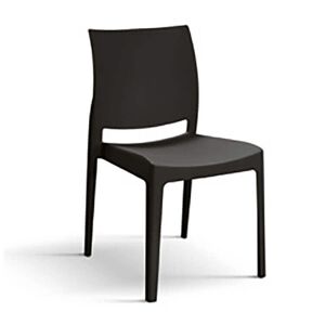 Milani Home sedia moderna in polipropilene di design moderno industrial cm 46 x 54 x 80 h Antracite x x cm