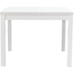 Milani Home Tavolo Da Pranzo Moderno Allungabile A Libro Frassinato 100x100/200 Bianco 100 x 75 x 100 cm