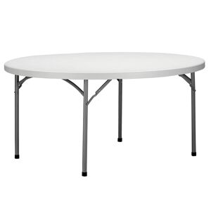 Milani Home tavolo catering 120 cm di design moderno industrial cm diametro 120 x 74 h Bianco 120 x 74 x 120 cm