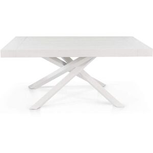 Milani Home Tavolo Da Pranzo Moderno Allungabile Con Gambe Incrociate Di Design Contemporan Bianco 180 x 75 x 100 cm