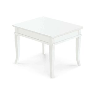 Milani Home Tavolino Bacheca Bianco 60x60 Per Interno Sala Da Pranzo Salotto Cucina Arte Po Bianco 60 x 45 x 60 cm