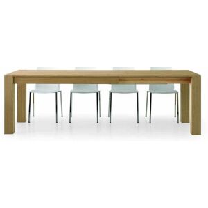 Milani Home Tavolo Da Pranzo Moderno Di Design Allungabile In Rovere Naturale Spazzolato Cm Marrone 160 x 75 x 90 cm