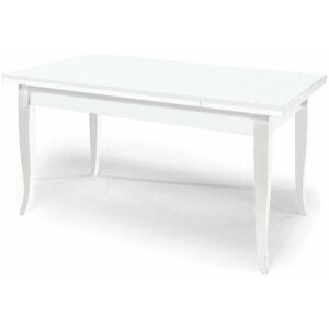 Milani Home Tavolo Da Pranzo Allungabile Bianco Cm 90x180/230/280 Per Interno Sala Da Pranz Bianco 180 x 75 x 90 cm