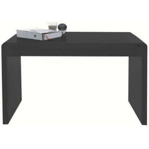 Milani Home Tavolino Rettangolare In Mdf Nero 120x60 Per Interno Salotto Moderno Bianco 120 x 43 x 60 cm