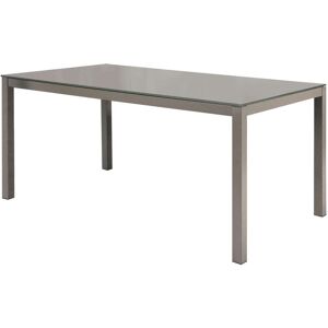 Milani Home Tavolo Da Pranzo Moderno Di Design Allungabile Cm 90x160/210/260 Tortora Con Pi Trasparente 160 x 75 x 90 cm