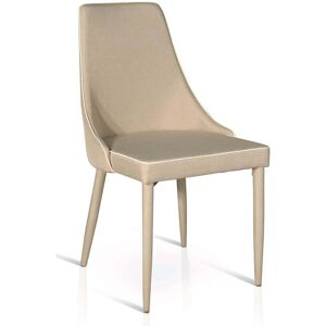 Milani Home Sedia Moderna Di Design In Tessuto Tortora Idrorepellente Per Arredo Interno Ca Tortora 56 x 92 x 50 cm