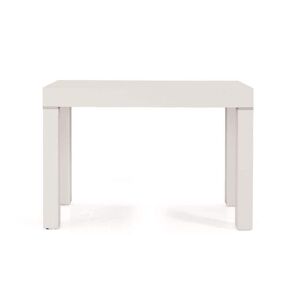 Milani Home Tavolo Da Pranzo Moderno Di Design Allungabile A Consolle Cm 110x50/100/150/200 Bianco 110 x 75 x 50 cm