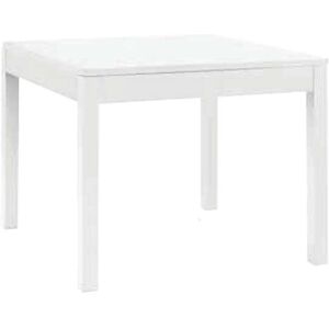 Milani Home Tavolo Da Pranzo In Legno Massello 90x90 Bianco 90 x 75 x 90 cm