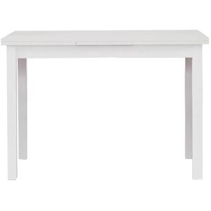 Milani Home Tavolo Da Pranzo Moderno Di Design Allungabile Frassinato 80x120/160/200 Bianco 120 x 75 x 80 cm