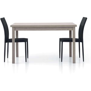 Milani Home Tavolo Da Pranzo Moderno Di Design Allungabile In Rovere 80x130/170/210 Grigio 130 x 75 x 80 cm