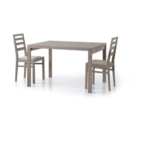 Milani Home Tavolo Da Pranzo Moderno Di Design Allungabile A Libro 90x120/240 Tortora 120 x 75 x 90 cm