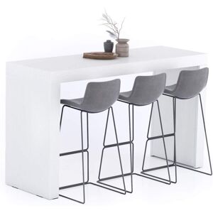 Mobili Fiver Tavolo Alto Evolution 180x60, Bianco Frassino