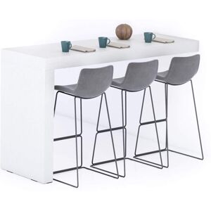 Mobili Fiver Penisola Evolution 180x60, Bianco Frassino